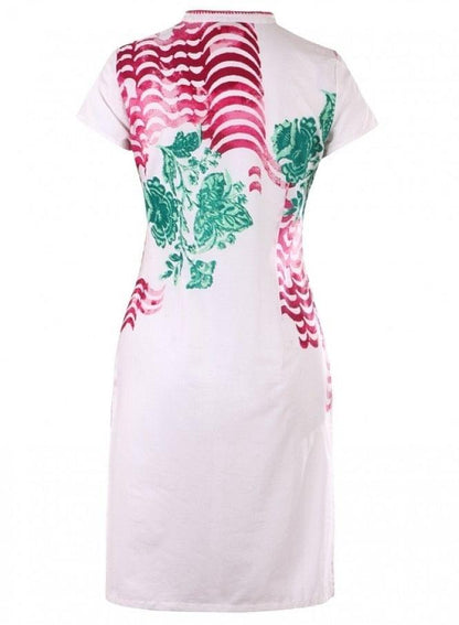 White Printed kurta - wforwoman