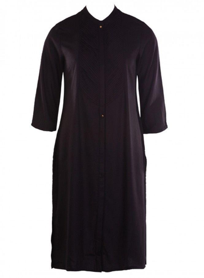 Black 3/4 Sleeve kurta - wforwoman