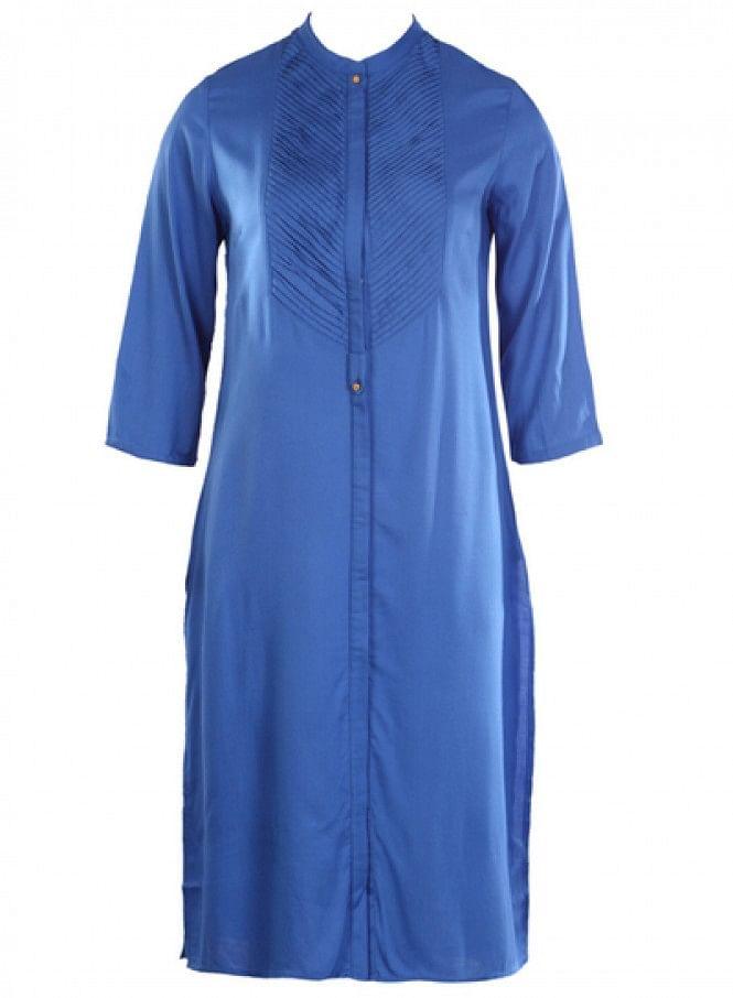 Blue 3/4 Sleeve kurta - wforwoman