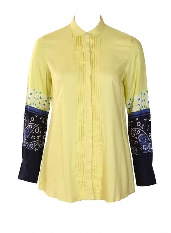 Yellow Printed Top - wforwoman