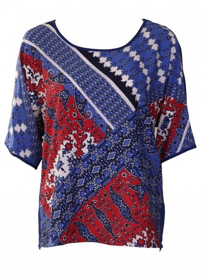 Blue Printed Top - wforwoman