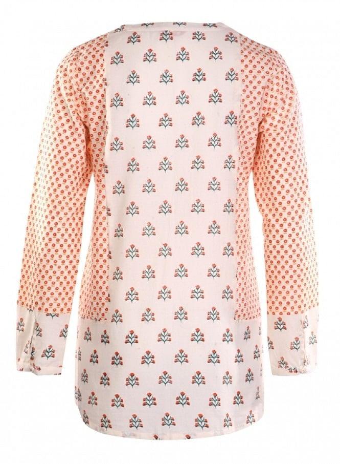 White Printed Top - wforwoman