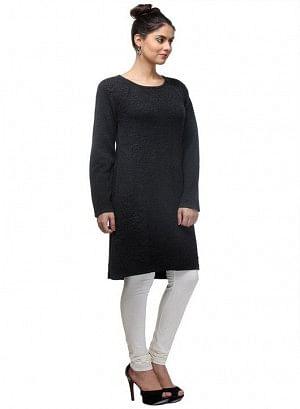 Grey Full Sleeve kurta - wforwoman