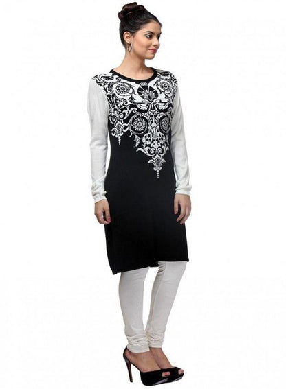 White Full Sleeve kurta - wforwoman