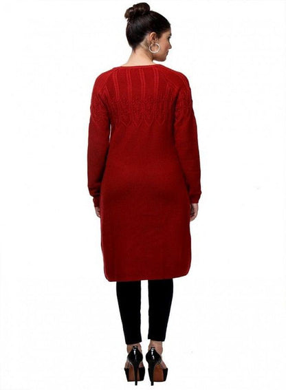 Red Full Sleeve kurta - wforwoman