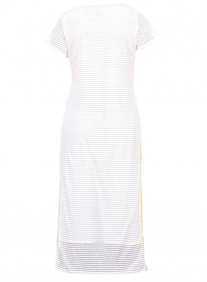 White Printed Short Sleeve kurta - wforwoman