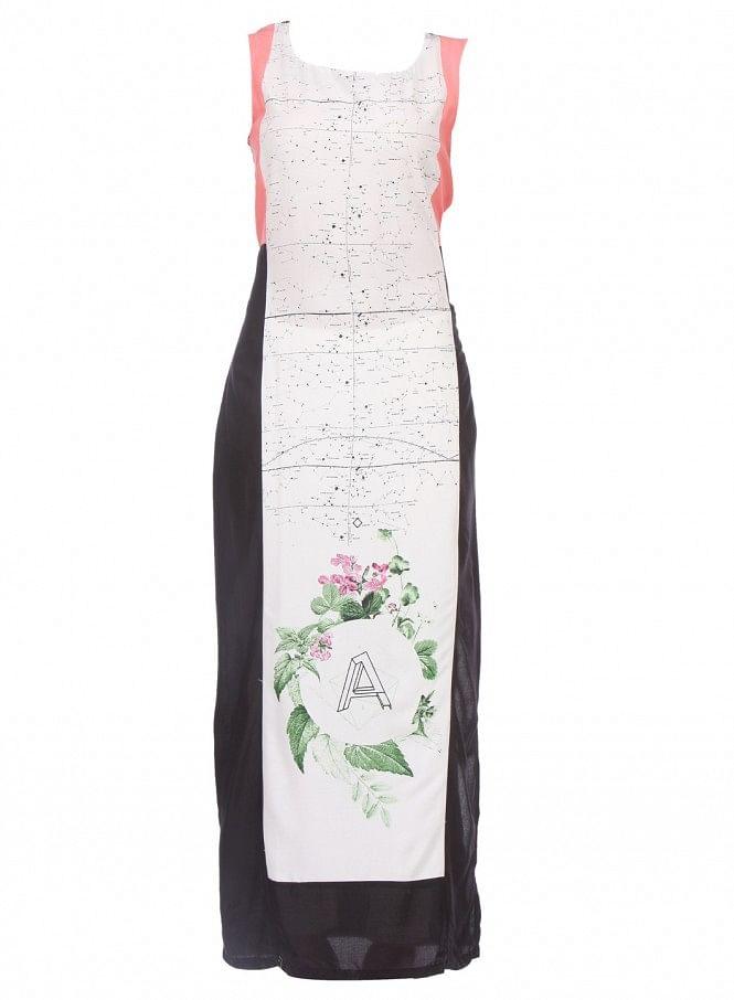 White Printed Sleeveless kurta - wforwoman