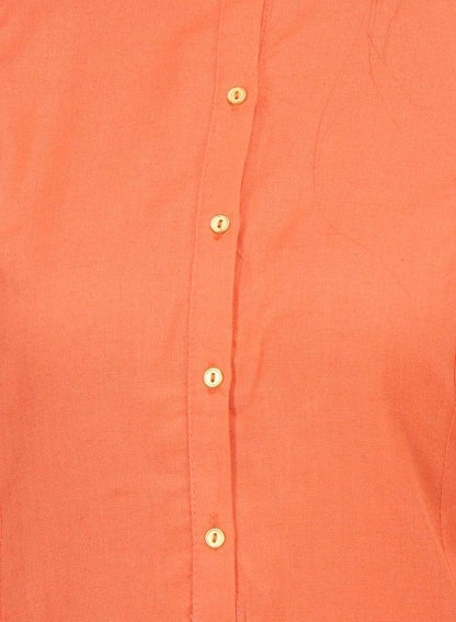 Orange 3/4 Sleeve kurta - wforwoman