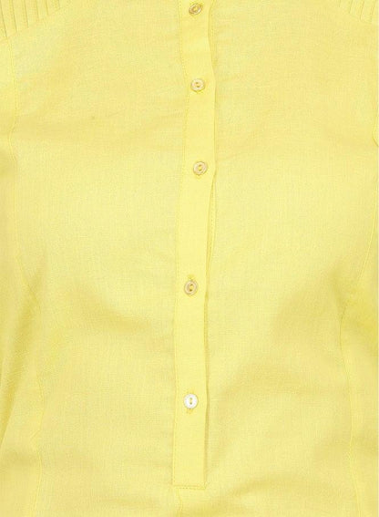 Yellow 3/4 Sleeve kurta - wforwoman