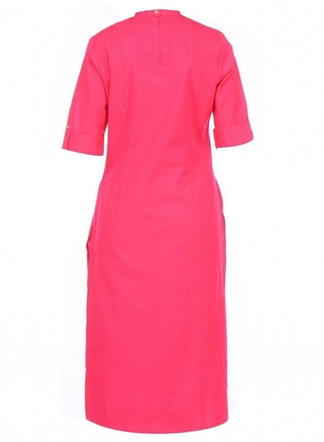 Pink 3/4 Sleeve kurta - wforwoman