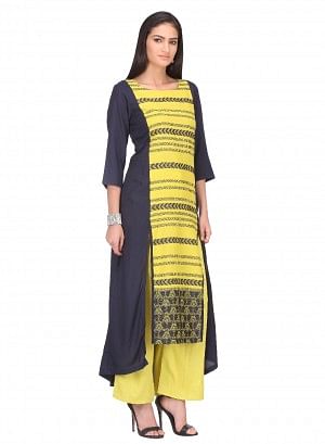 Multicoloured Printed 3/4 Sleeve kurta