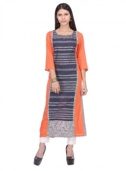 Multicoloured Printed 3/4 Sleeve kurta - wforwoman