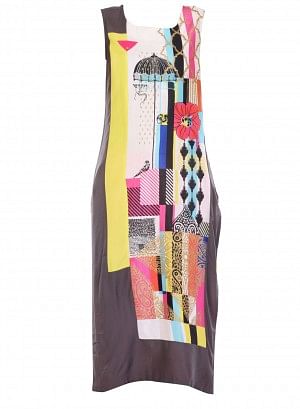 Multicoloured Printed Sleeveless kurta