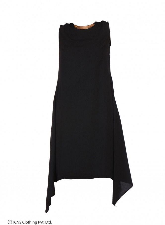 Black Sleeveless kurta - wforwoman