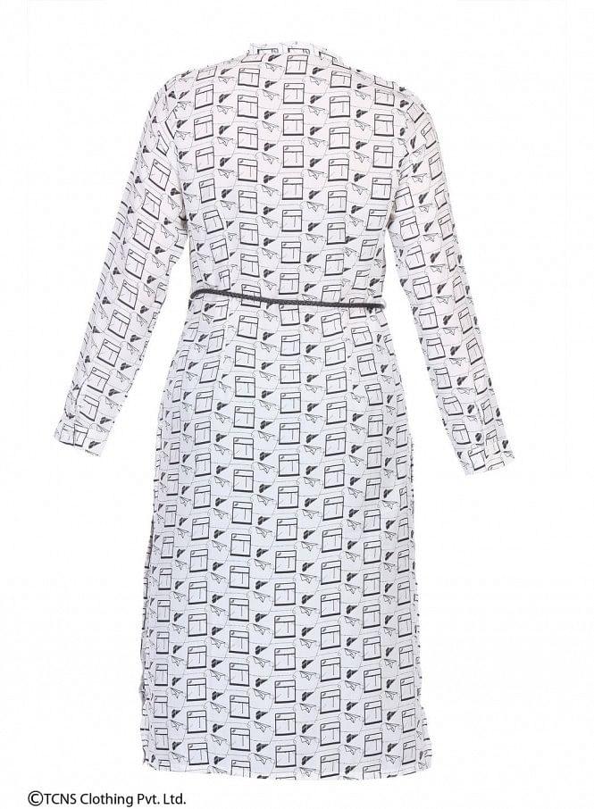 White Full Sleeve kurta - wforwoman