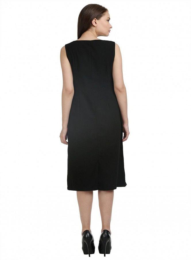 Black Sleeve Less Dress - wforwoman