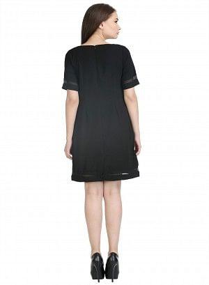 Black Short Sleeve Dress - wforwoman