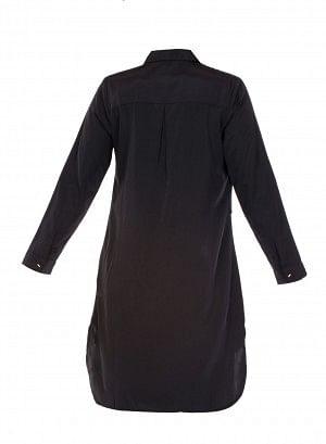 Black Full Sleeve High-Low Top - wforwoman