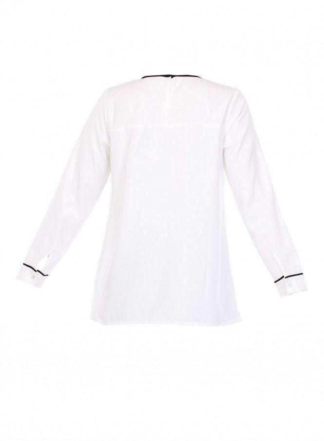 White Full Sleeve Top - wforwoman