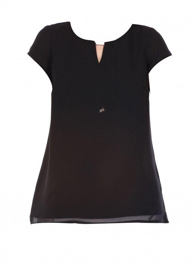 Black Short Sleeve Top - wforwoman