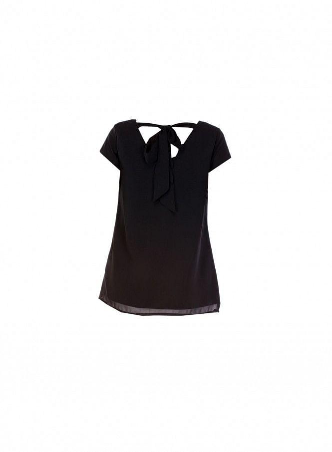 Black Short Sleeve Top - wforwoman