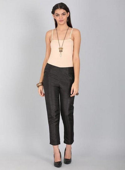 Black Ankle Length Trousers - wforwoman