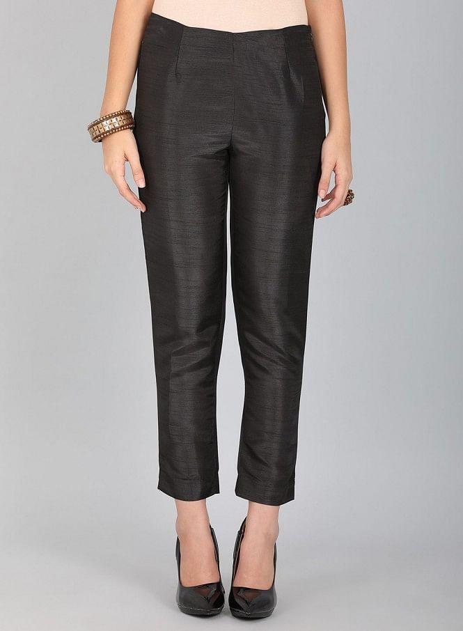 Black Ankle Length Trousers - wforwoman