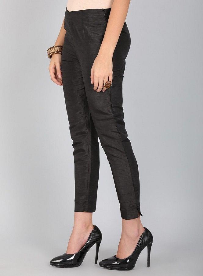 Black Ankle Length Trousers - wforwoman