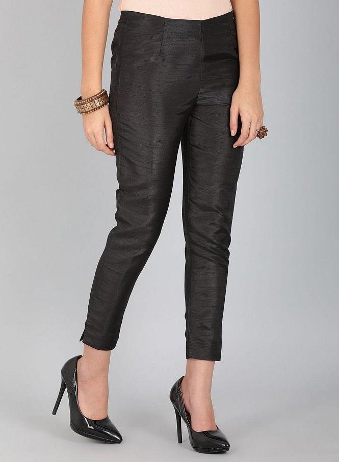 Black Ankle Length Trousers - wforwoman