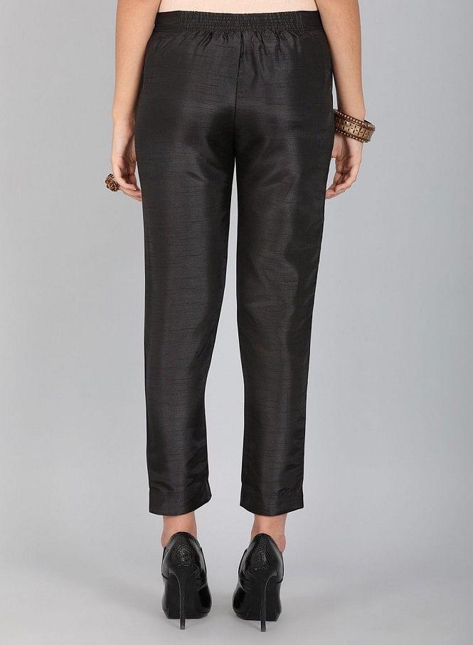 Black Ankle Length Trousers - wforwoman