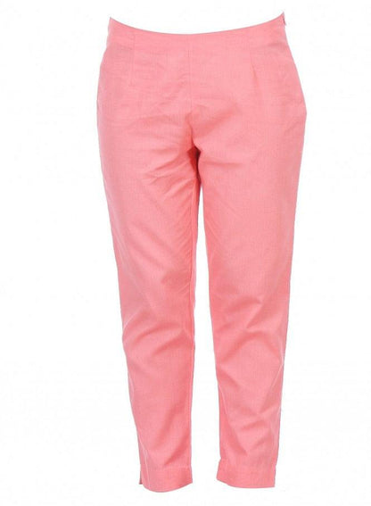 Pink Ankle-Length Trousers - wforwoman