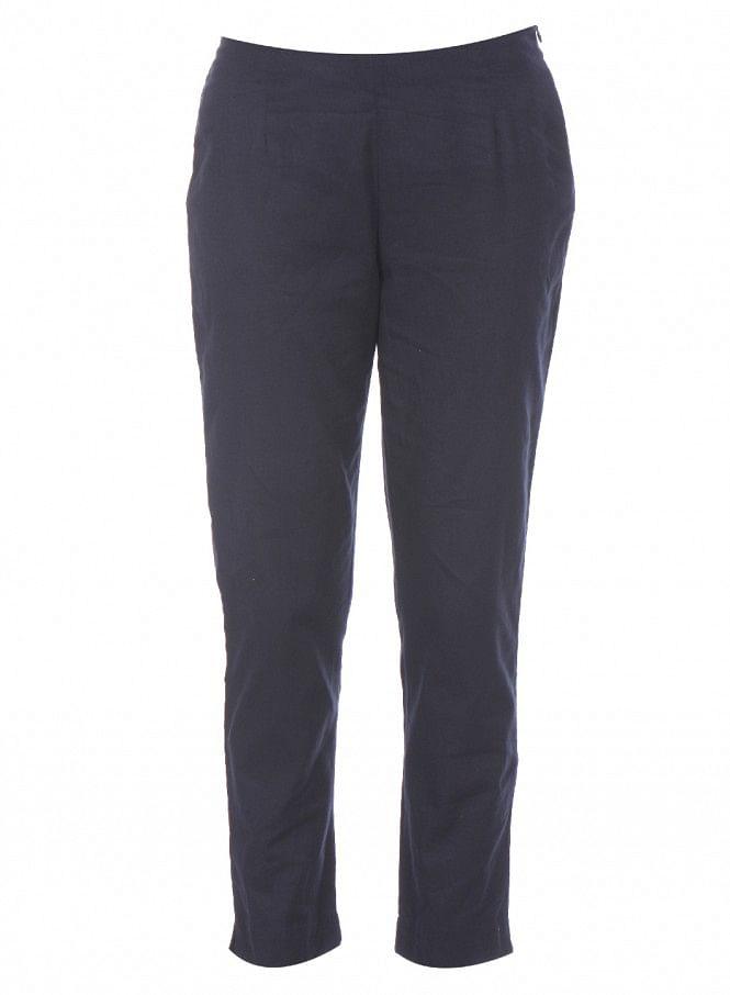 Blue Ankle-Length Trouser - wforwoman