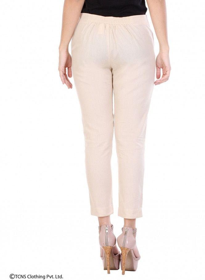 Off-White Ankle-Length Pants - wforwoman