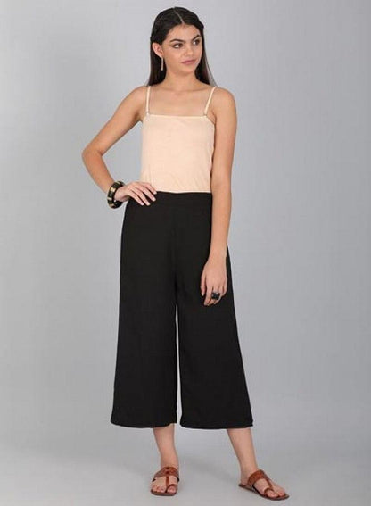 Black Cropped Pants - wforwoman