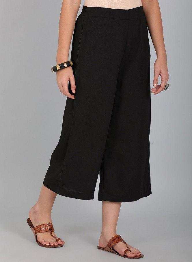 Black Cropped Pants - wforwoman