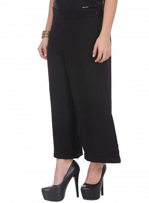 Black Cropped Parallel Pants