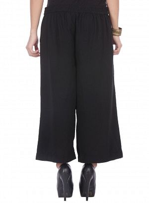 Black Cropped Parallel Pants