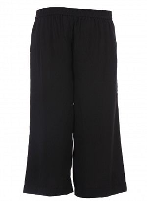 Black Cropped Parallel Pants