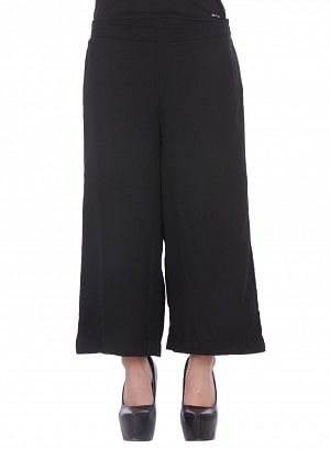 Black Cropped Parallel Pants