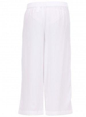 White Cropped Parallel Pants - wforwoman