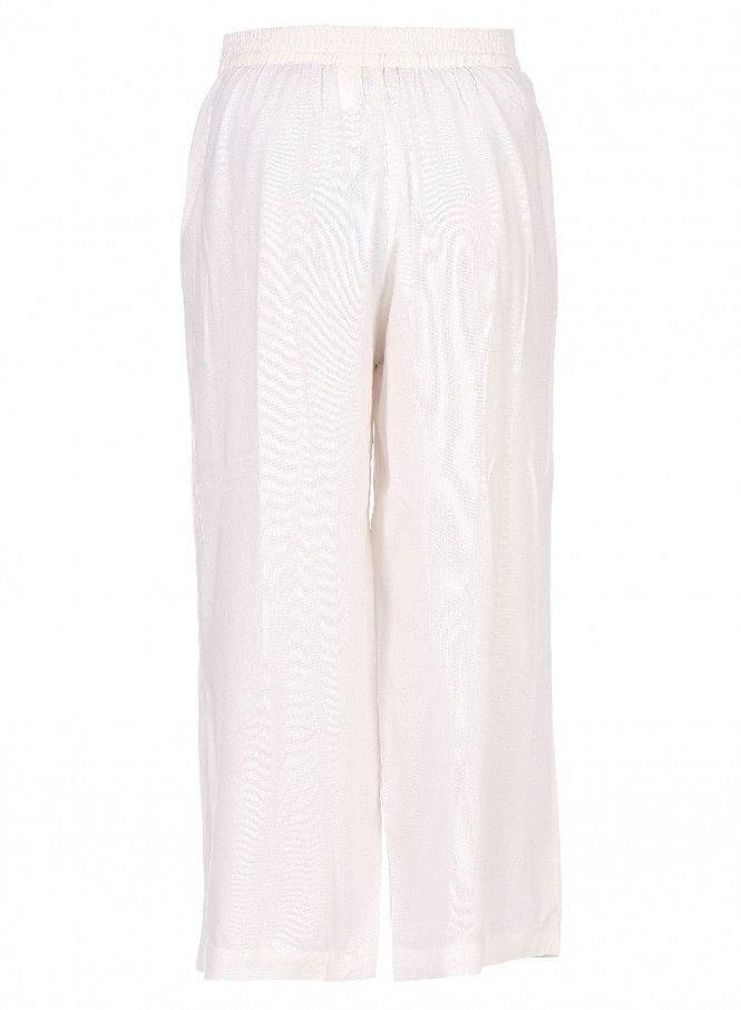 White Ankle-Length Pants - wforwoman