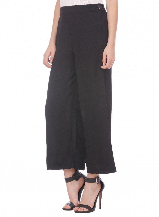 Black Ankle-Length Pants - wforwoman