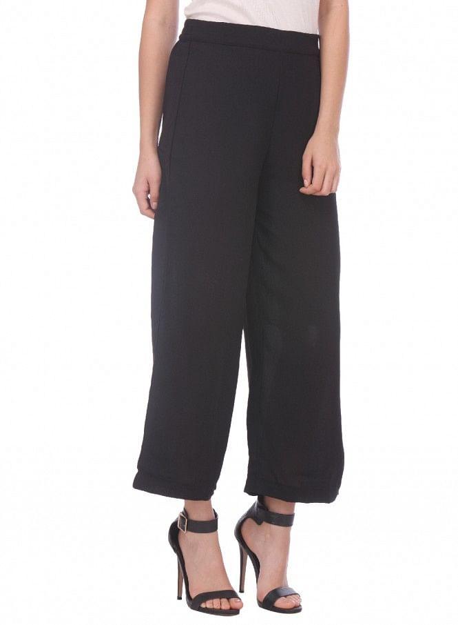 Black Ankle-Length Pants - wforwoman