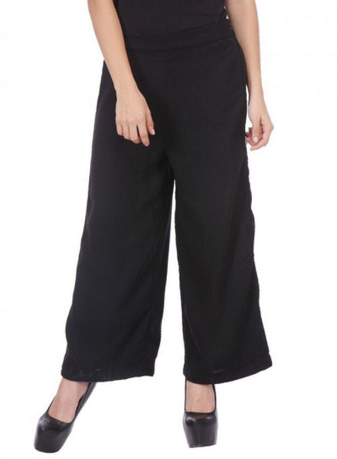 Black Parallel Pants - wforwoman