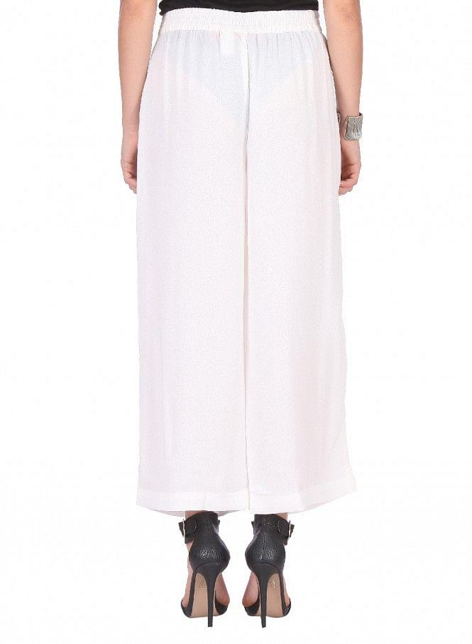 White Ankle-Length Pants - wforwoman