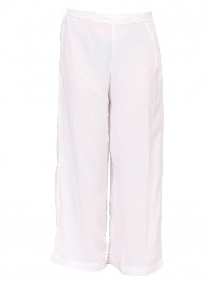 White Ankle-Length Pants - wforwoman