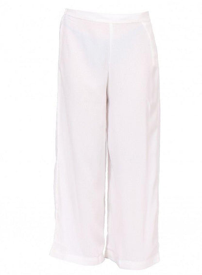 White Ankle-Length Pants - wforwoman