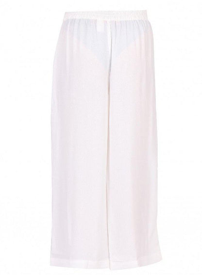 White Ankle-Length Pants - wforwoman