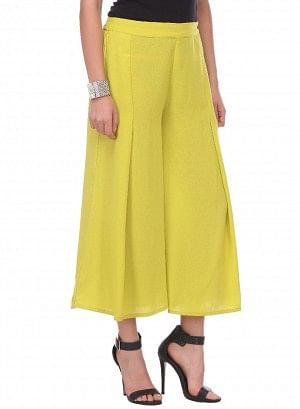 Yellow Ankle-Length Pants