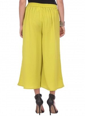 Yellow Ankle-Length Pants